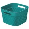 FI-VE Five - Panier Multi Usages Carré Turquoise 4 Litres - Turquoise -Petit rangement Soldes Magasin 34831025 1
