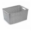 PLASTICFORTE Cestino In Rattan 38,5x28,5 Cm Argento -Petit rangement Soldes Magasin 34944248 1