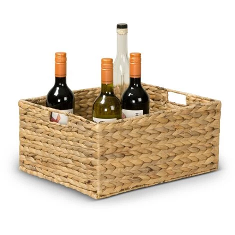 AMBICO Panier De Rangement PAUL L En Jacinthe D’eau, Dimensions: 41x34x19 Cm (L/P/H) 4 AMBICO Panier De Rangement PAUL L En Jacinthe D’eau, Dimensions: 41x34x19 Cm (L/P/H) – Image 2