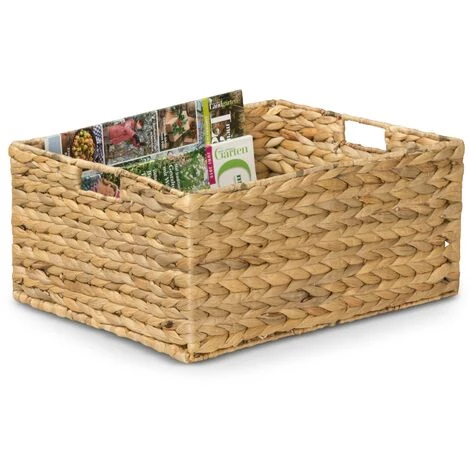 AMBICO Panier De Rangement PAUL L En Jacinthe D’eau, Dimensions: 41x34x19 Cm (L/P/H) 6 AMBICO Panier De Rangement PAUL L En Jacinthe D’eau, Dimensions: 41x34x19 Cm (L/P/H) – Image 4