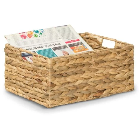 AMBICO Panier De Rangement PAUL M En Jacinthe D’eau, Dimensions: 34x27x16 Cm (L/P/H) 4 AMBICO Panier De Rangement PAUL M En Jacinthe D’eau, Dimensions: 34x27x16 Cm (L/P/H) – Image 2