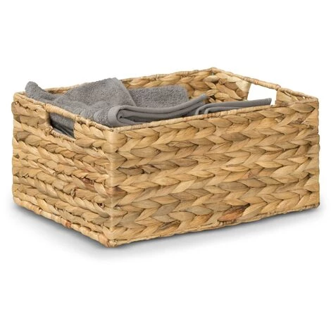 AMBICO Panier De Rangement PAUL M En Jacinthe D’eau, Dimensions: 34x27x16 Cm (L/P/H) 5 AMBICO Panier De Rangement PAUL M En Jacinthe D’eau, Dimensions: 34x27x16 Cm (L/P/H) – Image 3
