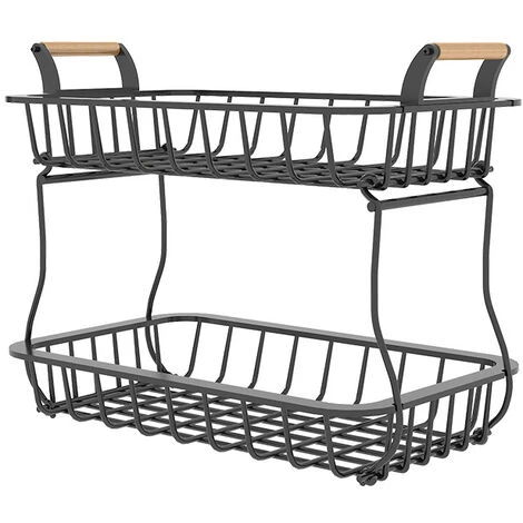 DONTODENT Corbeille à Fruits à 2 Niveaux, Bol à Fruits En Métal, Corbeille à Pain, étagère à Fruits Amovible, Panier De Rangement De Cuisine, Vis Verticales, Pain Aux Fruits, Collations Aux Légumes, Bronze A 4 DONTODENT Corbeille à Fruits à 2 Niveaux, Bol à Fruits En Métal, Corbeille à Pain, étagère à Fruits Amovible, Panier De Rangement De Cuisine, Vis Verticales, Pain Aux Fruits, Collations Aux Légumes, Bronze A – Image 2