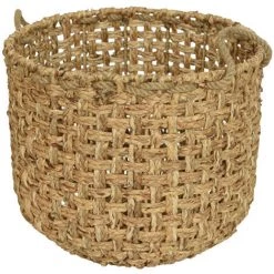 NOSENVIESDECO Lot De 3 Paniers Ronds Tressés En Jacinthe D'eau - Nos Envies Déco - Naturel -Petit rangement Soldes Magasin 35104423 3