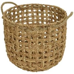 NOSENVIESDECO Lot De 3 Paniers Ronds Tressés En Jacinthe D'eau - Nos Envies Déco - Naturel -Petit rangement Soldes Magasin 35104423 4