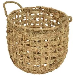 NOSENVIESDECO Lot De 3 Paniers Ronds Tressés En Jacinthe D'eau - Nos Envies Déco - Naturel -Petit rangement Soldes Magasin 35104423 5