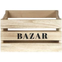THE HOME DECO FACTORY Lot De 3 Cagettes En Bois BAZAR Home Deco Factory -Petit rangement Soldes Magasin 35114692 2