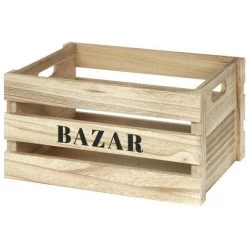 THE HOME DECO FACTORY Lot De 3 Cagettes En Bois BAZAR Home Deco Factory -Petit rangement Soldes Magasin 35114692 3