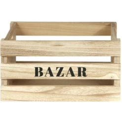 THE HOME DECO FACTORY Lot De 3 Cagettes En Bois BAZAR Home Deco Factory -Petit rangement Soldes Magasin 35114692 4