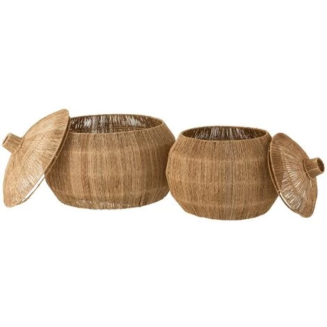 Set 2 Paniers Arrondis En Jute Naturel - DANTYA - Calicosy - Beige 5 Set 2 Paniers Arrondis En Jute Naturel - DANTYA - Calicosy - Beige – Image 3
