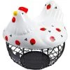 BARES En Céramique Oeuf Panier De Rangement Rétro Fer Maille Oeuf Distributeur Rack Présentoir Fraîche Bouillie Canard Oeuf Fruits Légumes Organisateur Verser Pendaison De