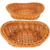 BARES 2 Pièces En Osier Panier De Rangement Naturel Ovale Tissé Panier En Bois Alimentaire Pain Fruits Contenant Des Articles Divers Décoratif En Rotin Bols Pour La Cuisine -Petit rangement Soldes Magasin 35498416 1