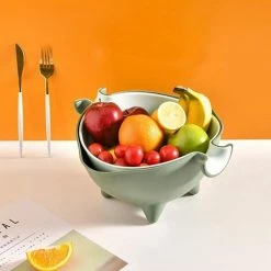 BARES Lumière Passoire Passoire En Plastique Double Couche À Laver Bol De Fruits Et Légumes Panier Alimentaire Bol De Vidange Passoire Pour Riz Légumes Fruits -Petit rangement Soldes Magasin 35498429 5