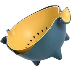 BARES Lumière Passoire Passoire En Plastique Double Couche À Laver Bol De Fruits Et Légumes Panier Alimentaire Bol De Vidange Passoire Pour Riz Légumes Fruits