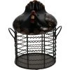 BARES Métal Fil Oeuf Panier De Poulet Forme Fil Corbeille De Fruits Avec Couvercle En Céramique Et Poignée Oeuf Titulaire D' Affichage Organisateur Pour La Cuisine Ferme，noir -Petit rangement Soldes Magasin 35498455 1