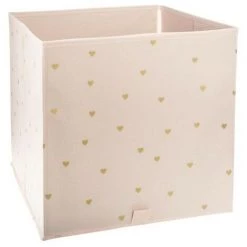 ATMOSPHERA FOR KIDS Boîte De Rangement Pliable "Coeur" 29x29cm Rose