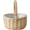 BARES Cache Pot En Osier - Panier De Rangement De Fleurs Tissé À La Main Style Panier Pique-Nique En Osier Panier De Rangement, Corbeille À Fleurs Pour Les Pique-niques Fêtes Barbecues -Petit rangement Soldes Magasin 35558936 1