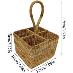 BARES Panier De Rangement - Tissé Paniers En Osier Panier De Pique-Nique, Panier Tissé Décoratif Avec Poignée, Sac De Plage, Panier De Ventre Jonc De Mer, Osier Panier De Fleur Paniers 8 BARES Panier De Rangement - Tissé Paniers En Osier Panier De Pique-Nique, Panier Tissé Décoratif Avec Poignée, Sac De Plage, Panier De Ventre Jonc De Mer, Osier Panier De Fleur Paniers -Petit rangement Soldes Magasin 35559265 2