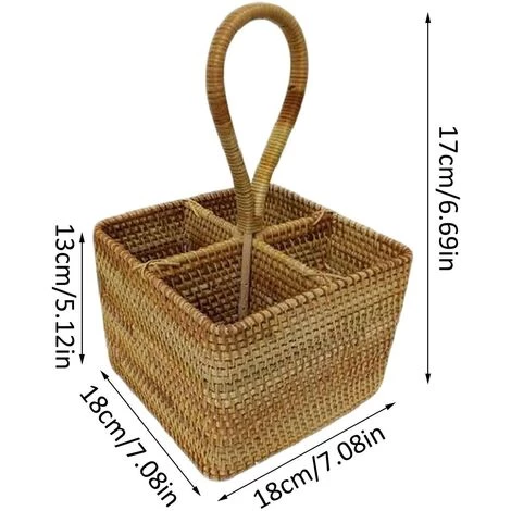 BARES Panier De Rangement - Tissé Paniers En Osier Panier De Pique-Nique, Panier Tissé Décoratif Avec Poignée, Sac De Plage, Panier De Ventre Jonc De Mer, Osier Panier De Fleur Paniers 4 BARES Panier De Rangement - Tissé Paniers En Osier Panier De Pique-Nique, Panier Tissé Décoratif Avec Poignée, Sac De Plage, Panier De Ventre Jonc De Mer, Osier Panier De Fleur Paniers – Image 2