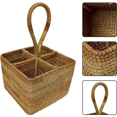 BARES Panier De Rangement - Tissé Paniers En Osier Panier De Pique-Nique, Panier Tissé Décoratif Avec Poignée, Sac De Plage, Panier De Ventre Jonc De Mer, Osier Panier De Fleur Paniers 5 BARES Panier De Rangement - Tissé Paniers En Osier Panier De Pique-Nique, Panier Tissé Décoratif Avec Poignée, Sac De Plage, Panier De Ventre Jonc De Mer, Osier Panier De Fleur Paniers – Image 3
