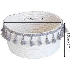 BRIDAY Panier De Rangement Pour Bébé Paniers Décoratifs En Corde DCoton Naturel Petite Boîte De Rangement Organisateur Pour Pépinière Salon Bureau -Petit rangement Soldes Magasin 35561762 2