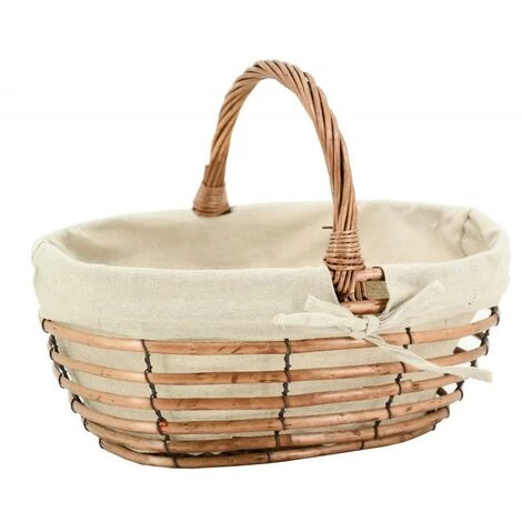 AUBRY GASPARD Panier Ajouré En Osier Et Jute 35 Cm Beige - Beige 3 AUBRY GASPARD Panier Ajouré En Osier Et Jute 35 Cm Beige - Beige