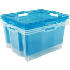 KEEEPER Boîte De Rangement Avec Poignées Intégrées, Taille : XL, 43 X 35 X 23 Cm, 24 L, Transparent -Petit rangement Soldes Magasin 35685587 4