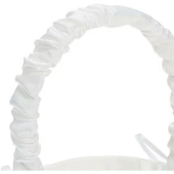 HAPPYSHOPPING Panier De Fille De Fleur De Mariage En Satin Blanc Avec Decoration Florale Fournitures De Mariage 9 HAPPYSHOPPING Panier De Fille De Fleur De Mariage En Satin Blanc Avec Decoration Florale Fournitures De Mariage -Petit rangement Soldes Magasin 35862745 3