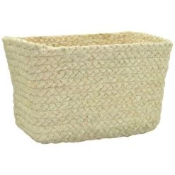 HOMEMAISON Panier Rectangulaire En Fibre De Mais Beige 22 X (h)12 X 12.5 Cm - Beige