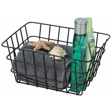 WENKO Panier Métal, Corbeille En Métal, Noir Mat, Viana, Lot De 3 4 WENKO Panier Métal, Corbeille En Métal, Noir Mat, Viana, Lot De 3 – Image 2
