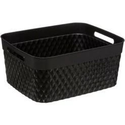 FI-VE Five - Panier De Rangement Rectangle Noir Disco 15 Litres - Noir