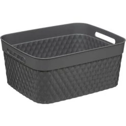 FI-VE Five - Panier De Rangement Rectangle Gris Disco 15 Litres - Gris