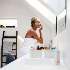 Relaxdays Corbeille De Rangement En Tissu, Set De 6 Paniers En Bambou, Déco étagère Organiseur, Gris -Petit rangement Soldes Magasin 36871359 4