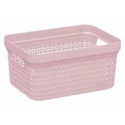 FIVE SIMPLY SMART Panier De Rangement "Scandi" 17L Rose