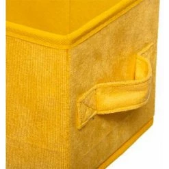 FIVE SIMPLY SMART Boîte De Rangement Velours "Mix N Modul" 15x31cm Jaune -Petit rangement Soldes Magasin 36880914 2