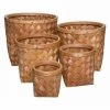 ATMOSPHERA, CRŽATEUR D'INTŽRIEUR Lot De 5 Paniers De Rangement "Bois" 37cm Caramel -Petit rangement Soldes Magasin 36881308 1