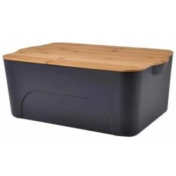 Paris Prix - Boîte De Rangement Déco "pratique" 16l Anthracite & Naturel