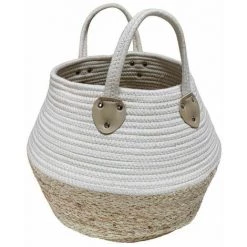 Paris Prix - Panier De Rangement Déco "osinella" 38cm Blanc