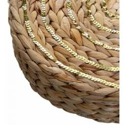 ATMOSPHERA, CRŽATEUR D'INTŽRIEUR Panier De Shopping "Sequins" 71cm Naturel -Petit rangement Soldes Magasin 36890425 2
