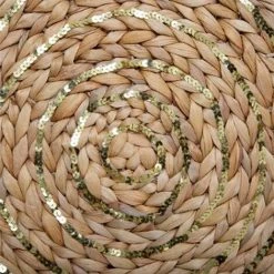 ATMOSPHERA, CRŽATEUR D'INTŽRIEUR Panier De Shopping "Sequins" 71cm Naturel -Petit rangement Soldes Magasin 36890425 3