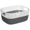 FIVE SIMPLY SMART Panier De Rangement "Bicolore" 15L Gris & Blanc 1 FIVE SIMPLY SMART Panier De Rangement "Bicolore" 15L Gris & Blanc -Petit rangement Soldes Magasin 36890791 1