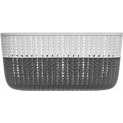 FIVE SIMPLY SMART Panier De Rangement "Bicolore" 15L Gris & Blanc 5 FIVE SIMPLY SMART Panier De Rangement "Bicolore" 15L Gris & Blanc -Petit rangement Soldes Magasin 36890791 2