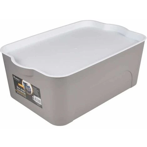 Paris Prix - Boîte De Rangement Déco "pratique" 16l Taupe 4 Paris Prix - Boîte De Rangement Déco "pratique" 16l Taupe – Image 2