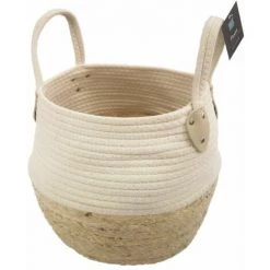 Paris Prix - Panier De Rangement Déco "osinella" 32cm Blanc -Petit rangement Soldes Magasin 36892114 2