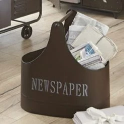 Paris Prix - Porte-revues En Métal "vintage" 44cm Marron -Petit rangement Soldes Magasin 36892200 2