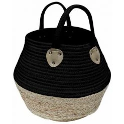 Paris Prix - Panier De Rangement Déco "osinella" 38cm Noir