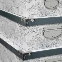 FIVE SIMPLY SMART Lot De 6 Boîtes De Rangement "Délicat" 48cm Blanc -Petit rangement Soldes Magasin 36892766 2