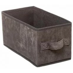 FIVE SIMPLY SMART Boîte De Rangement Velours "Mix N Modul" 15x31cm Gris Foncé