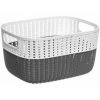 FIVE SIMPLY SMART Panier De Rangement "Bicolore" 6,8L Gris & Blanc 1 FIVE SIMPLY SMART Panier De Rangement "Bicolore" 6,8L Gris & Blanc -Petit rangement Soldes Magasin 36995343 1