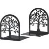 BRIDAY Serre-livres Décoratifs, Serre-livres Arbre De Vie, Serre-livres En Métal, Serre-livres Noirs, Serre-livres Pour étagères, Serre-livres Pour Livres Lourds, Porte-livres Pour Bureau à Domicile, Serre-livres Robustes -Petit rangement Soldes Magasin 37004216 1